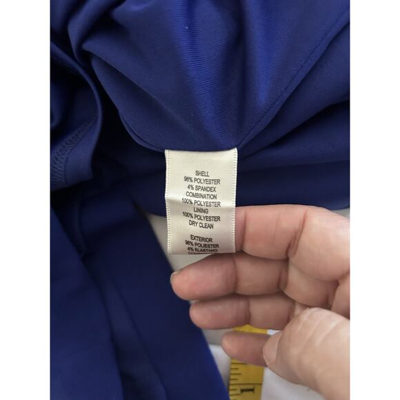 Eliza J Sheer Overlay Sheath Dress Womens Size 8 Blue Classic Party NWT - Picture 4 of 8